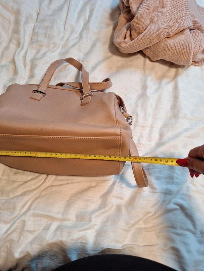 Sac à main beige rosé - photo numéro 4