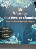 Massage  aux pierres chaudes.