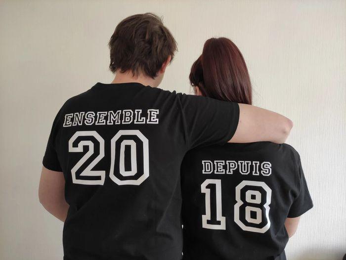 Lot de 2 t shirt "Ensemble depuis 2018" - photo numéro 1