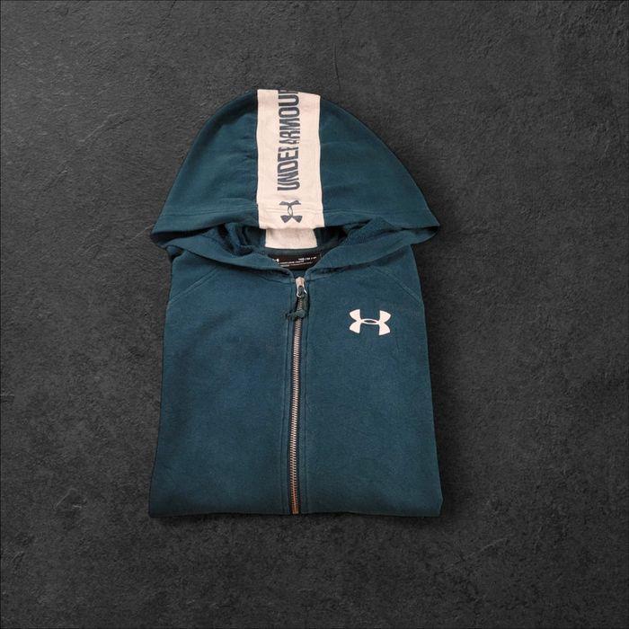 Sweat à capuche zip Under Armour Taille M Vert - photo numéro 2