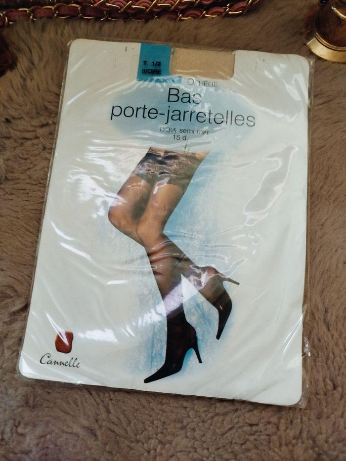 Bas porte-jarretelles ivoire CANNELLE bonjour superbe bas porte-jarretelles modèle Ophélie de couleur ivoire taille 1 2 - photo numéro 9