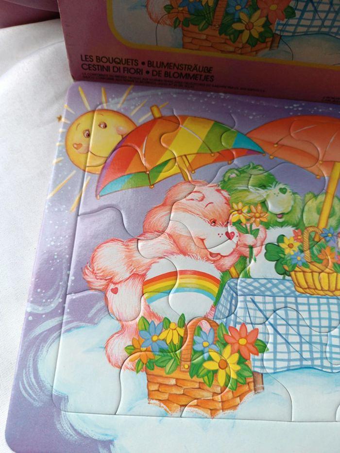 Puzzle 22 bisounours Care bears fleur flower vintage Nathan 1985 les bouquets fiori blumenstraube - photo numéro 2