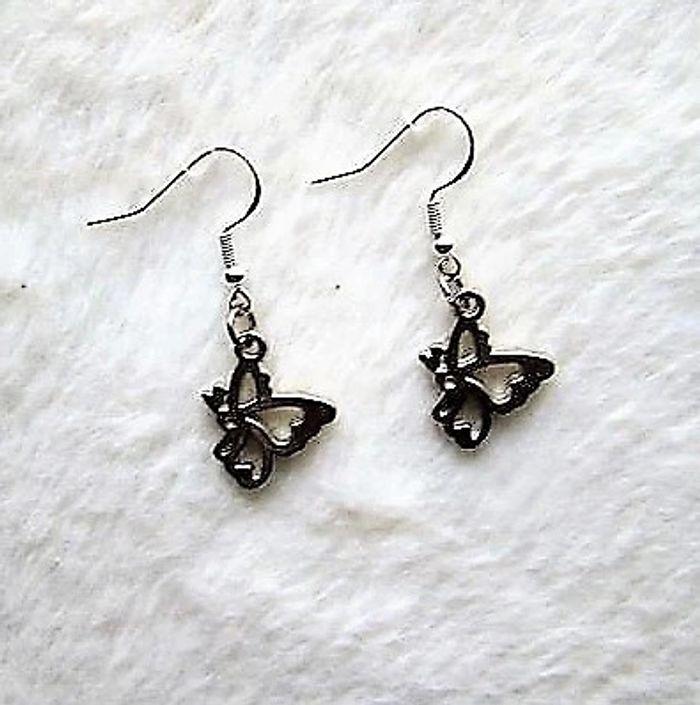 boucles or papillon cr argent 925 home création - photo numéro 2