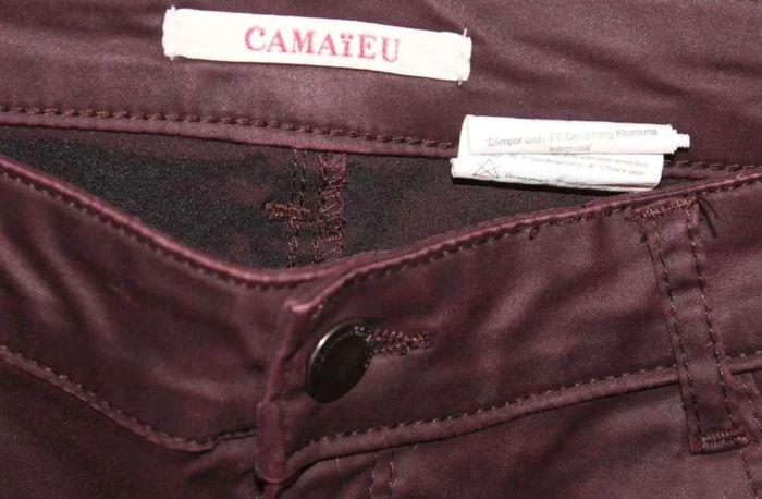 Pantalon huilé –  Bordeaux  –  Camaïeu  -  44 - photo numéro 8