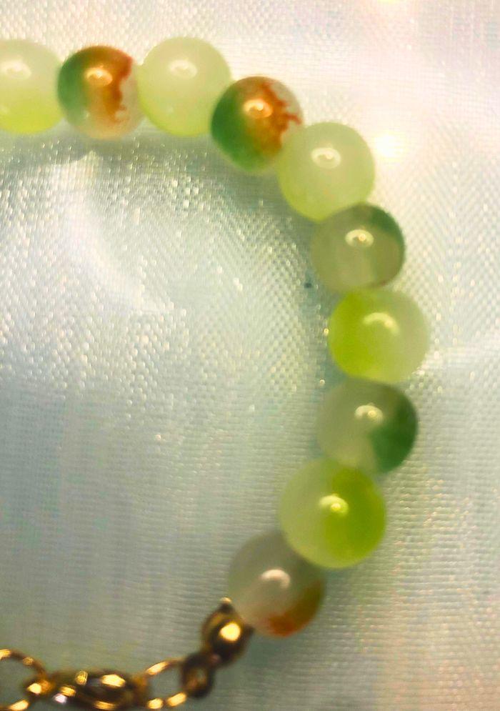 Bracelet avec perles en verre 8mm – Vert - photo numéro 4