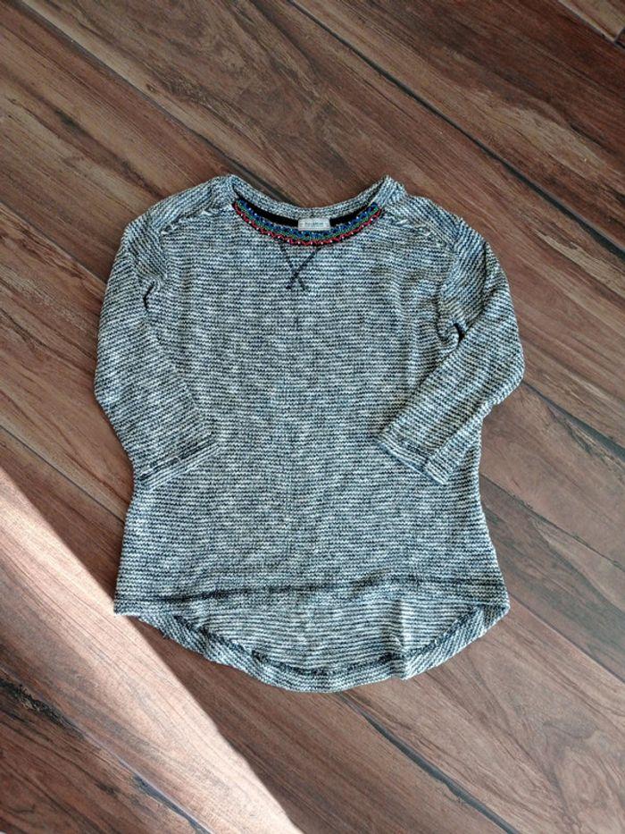 Pull pull & Bear paillette gris blanc taille m - photo numéro 1