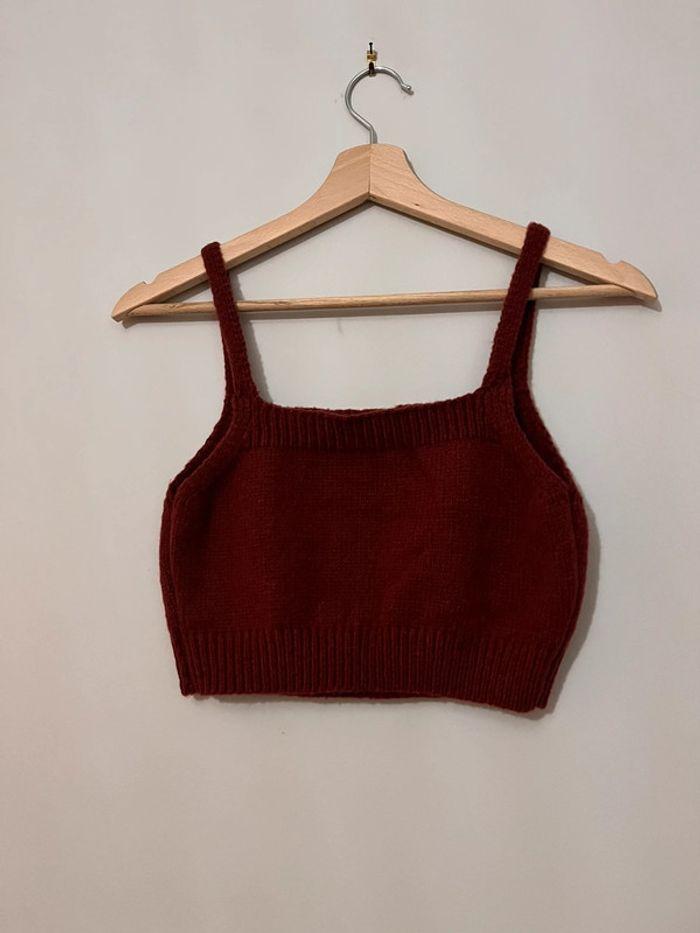 Crop top bordeaux taille M/38 - photo numéro 1