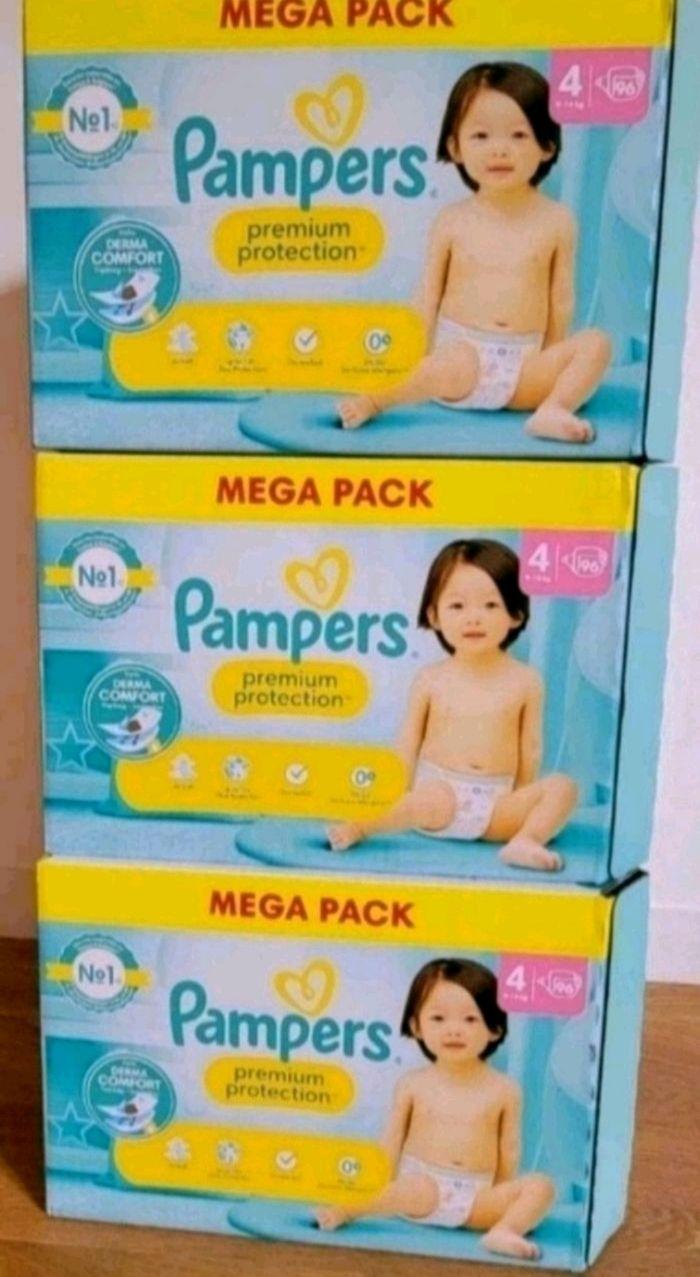 75 euros avec le code promo - Méga pack de 288 couches Pampers premium protection taille T4