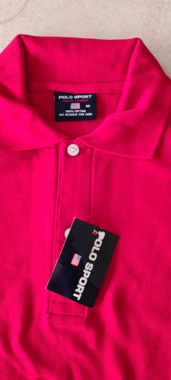 Polo t-shirt rouge homme neuf taille M polo sport - photo numéro 2