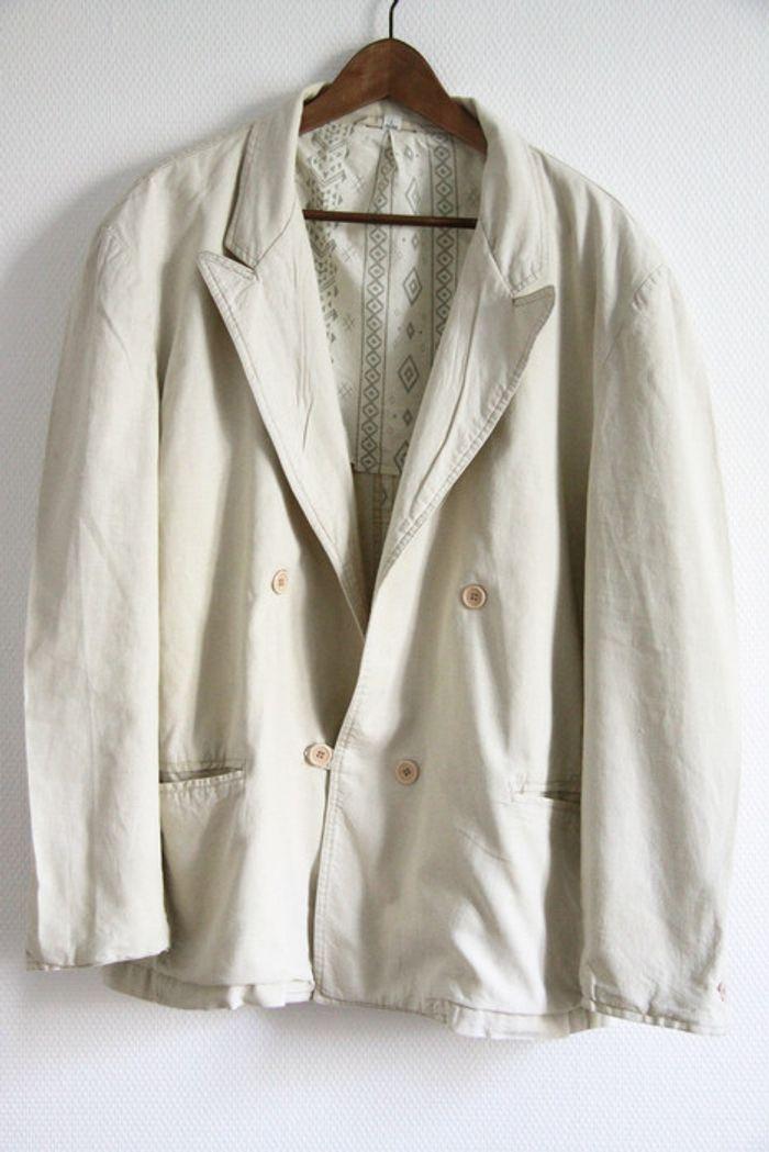 Vintage C&A Veste homme ou boyfriend en 55% lin 45% coton - photo numéro 1