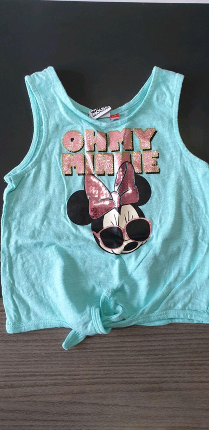 Tee-shirt débardeur minnie 4/5 ans - photo numéro 1