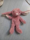 Peluche neuve lapin rose