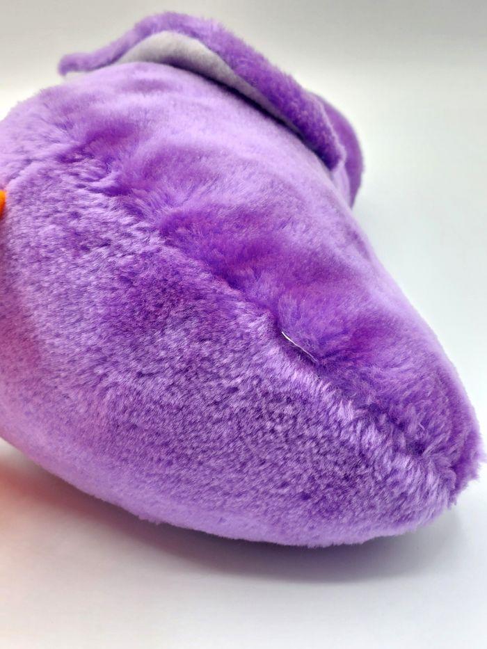 Peluche doudou canard violet orange blanc yeux durs 25 cm ancien ? - photo numéro 5