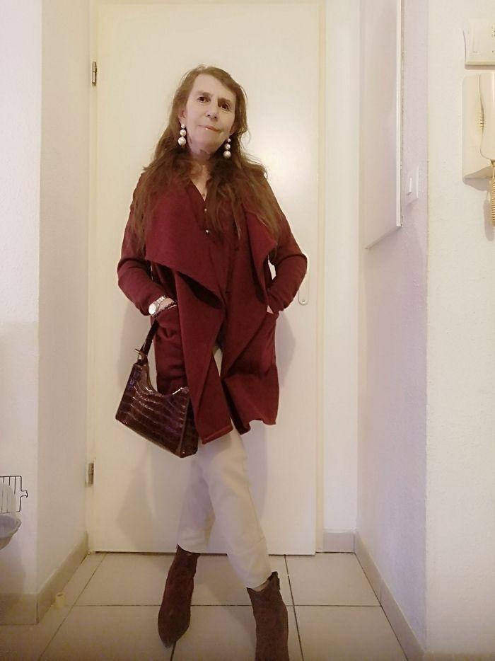 Cardigan Oversize bordeaux Promod - photo numéro 7