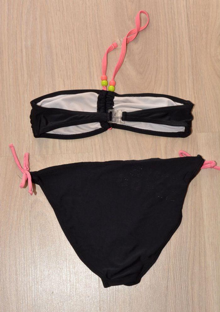 maillot de bain fille 2 pièces rose et noir 12/14 ans - photo numéro 5