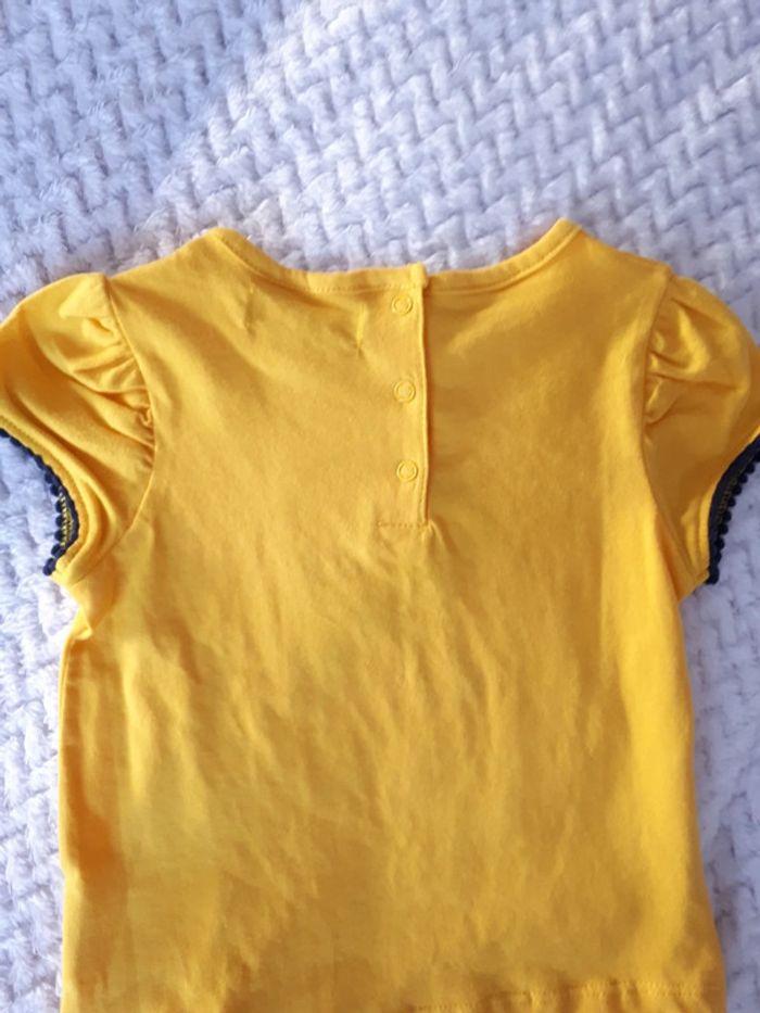 Ensemble fille t-shirt et legging jaune orangé zèbre Mes Petits Cailloux 12 mois neuf - photo numéro 6