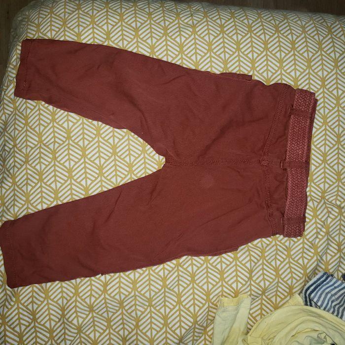 Pantalon bordeaux tape à l'œil 18 mois très bon état - photo numéro 3