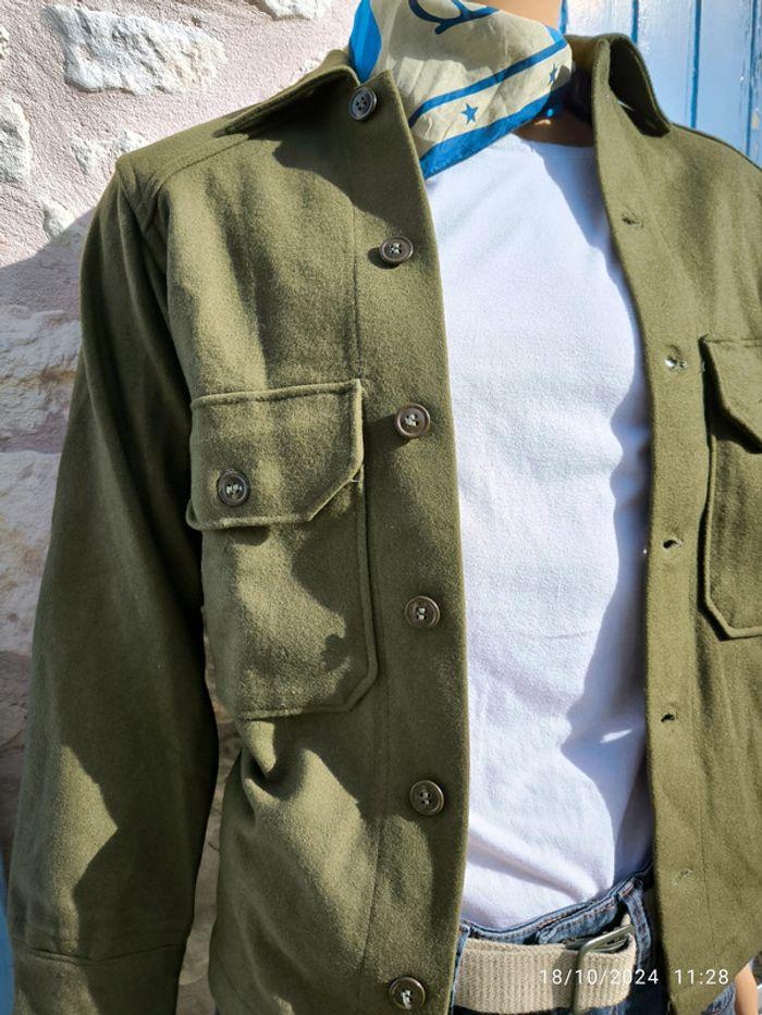 Chemise en laine militaire américaine OG 108 taille XS/S - photo numéro 2