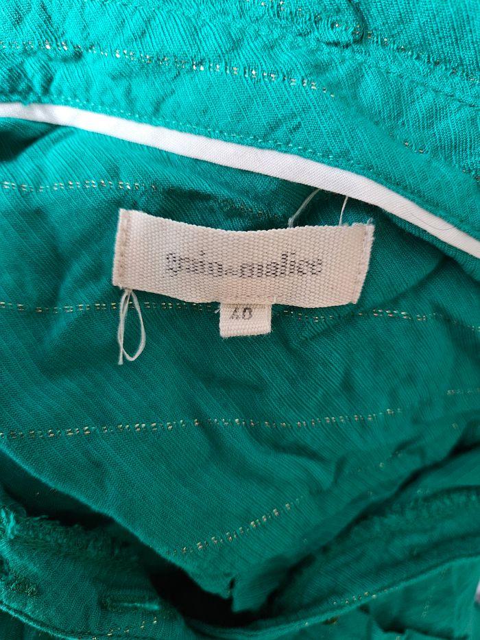 Chemise verte fils doré grain de malice - photo numéro 2