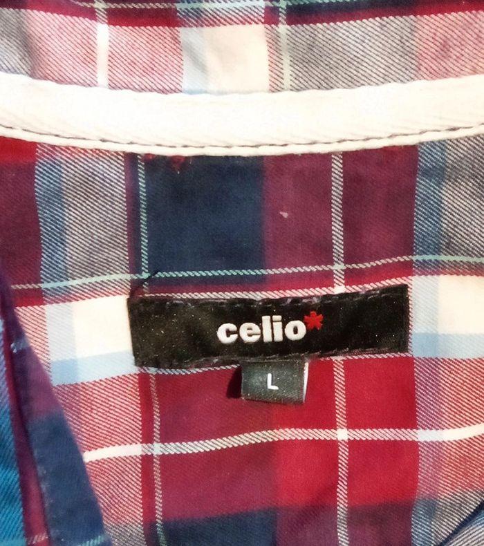 Chemise manches longues Celio à carreaux taille L - photo numéro 10