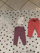 Lot legging jogging 6mois fille gemo