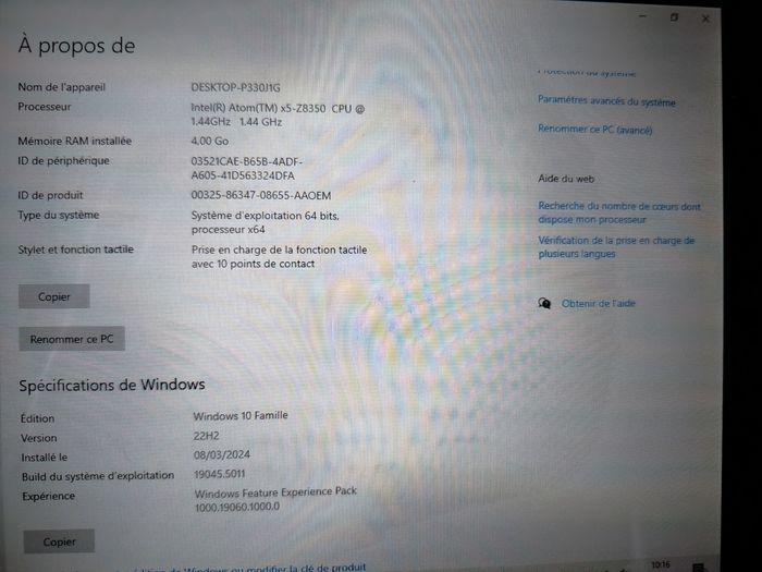 Tablette pc acer Switch 10 pouces windows 10 - photo numéro 3