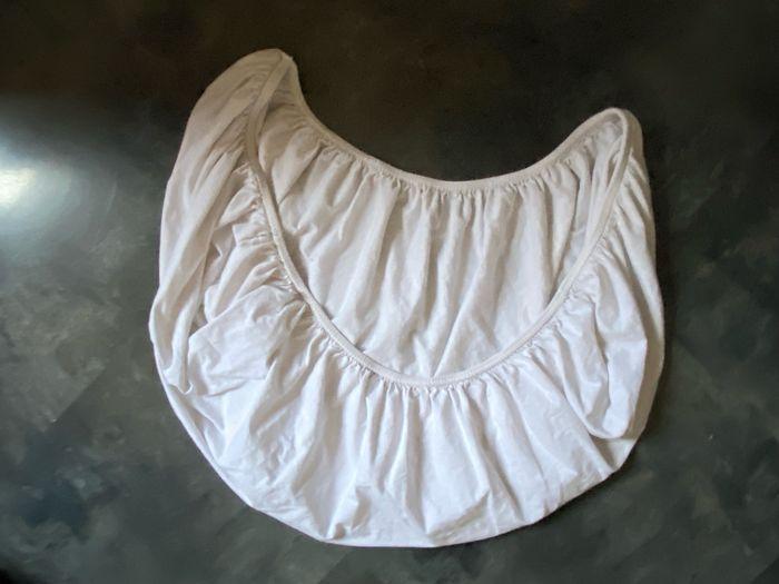 Drap-housse jersey blanc pour Lit bébé 60 par 120 - photo numéro 2