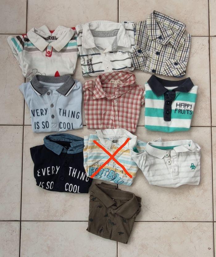 Lot de 9 t-shirts manches courtes garçon 12 mois