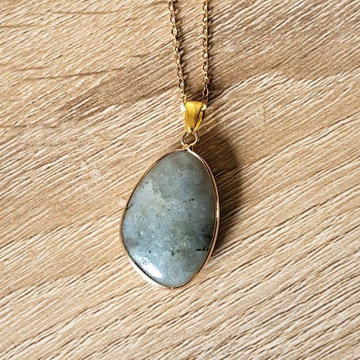 Collier labradorite pierre naturelle véritable - photo numéro 4