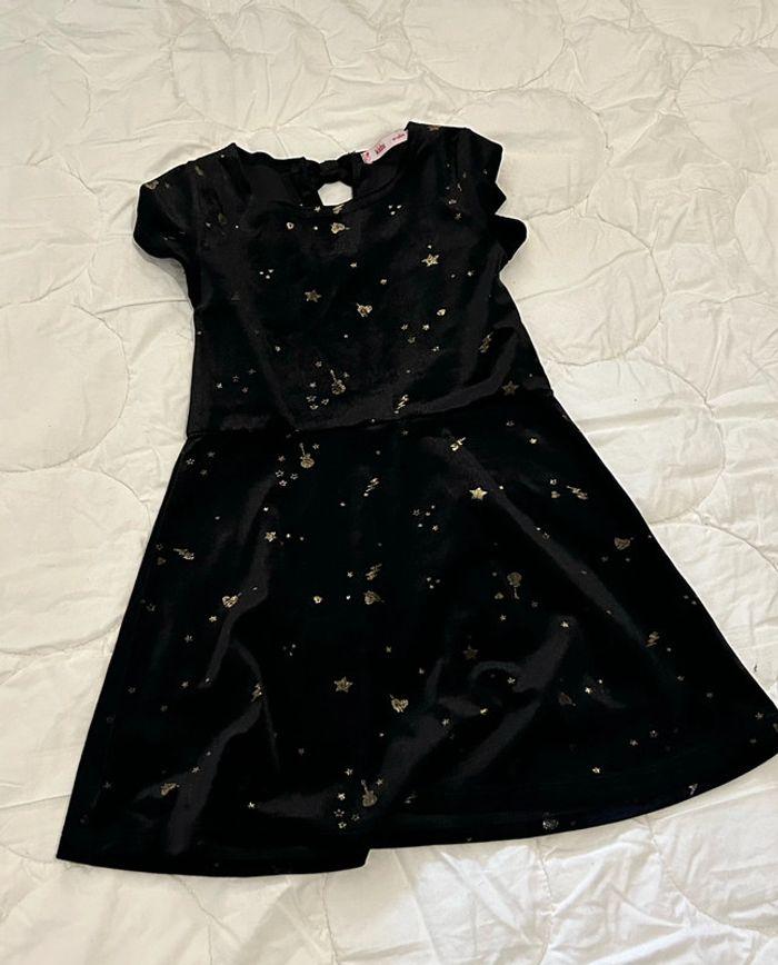 Robe gemo kids 4ans velours dorée - photo numéro 1