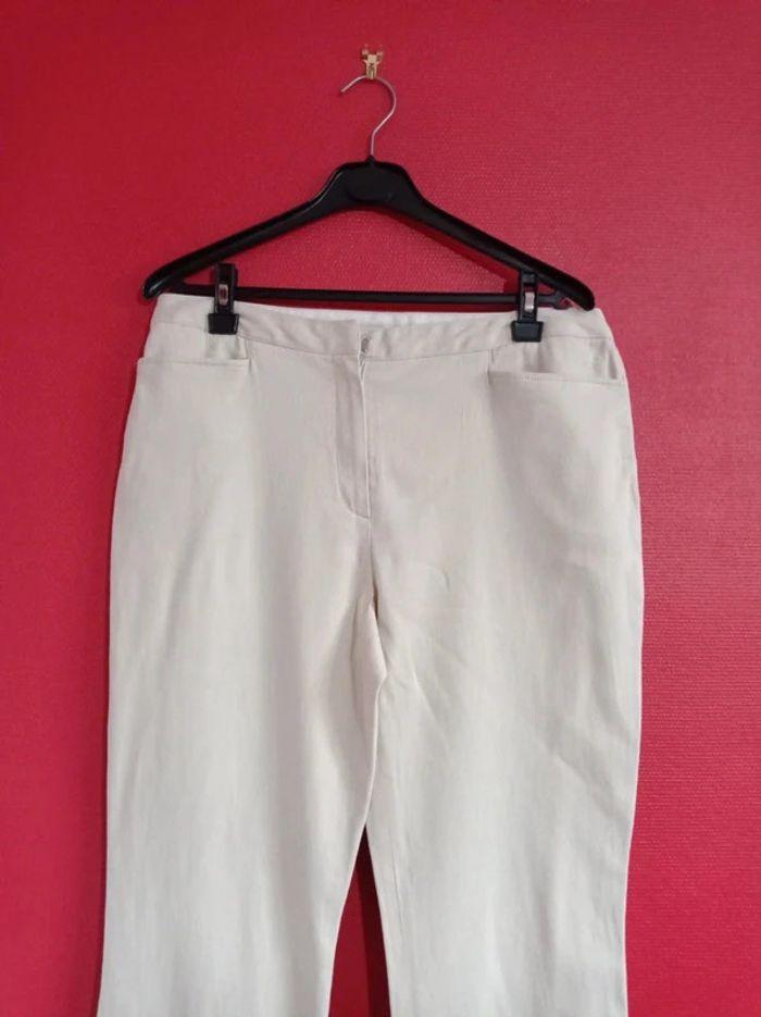 Pantalon en Toile Crème Taille 44 - photo numéro 2