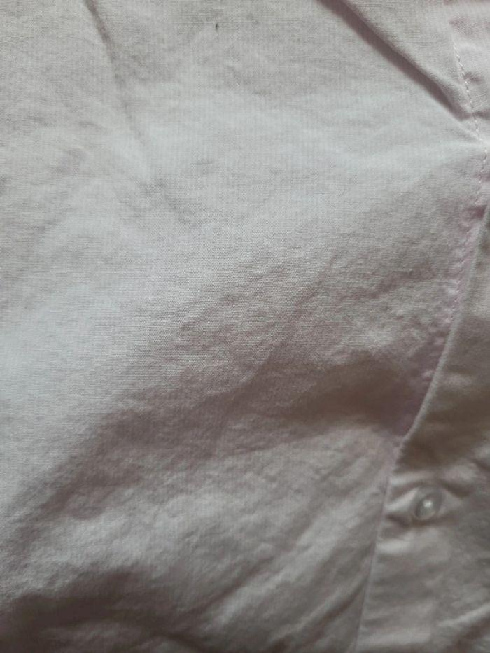 Chemise regular fit rose à fine rayures blanche neuve juste lavée  xxl - photo numéro 2