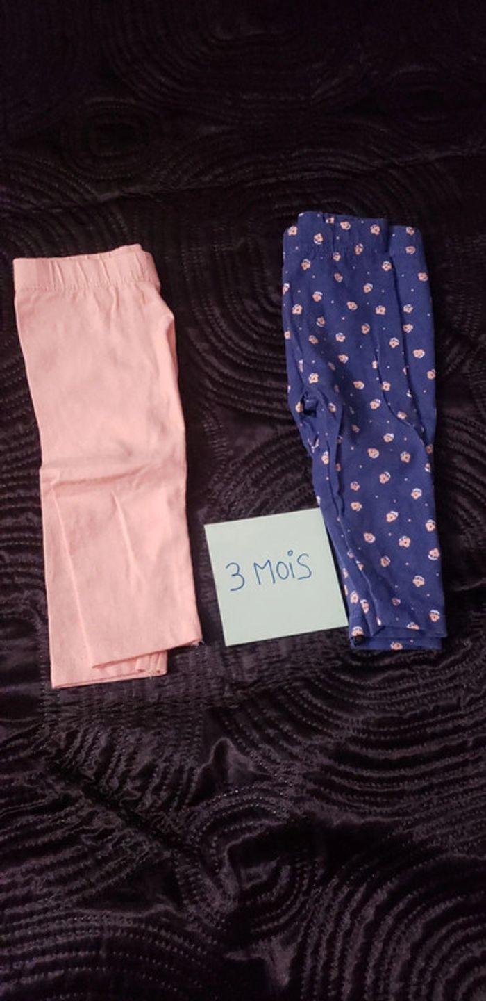 Lot 2 leggings 3 mois fille - photo numéro 3