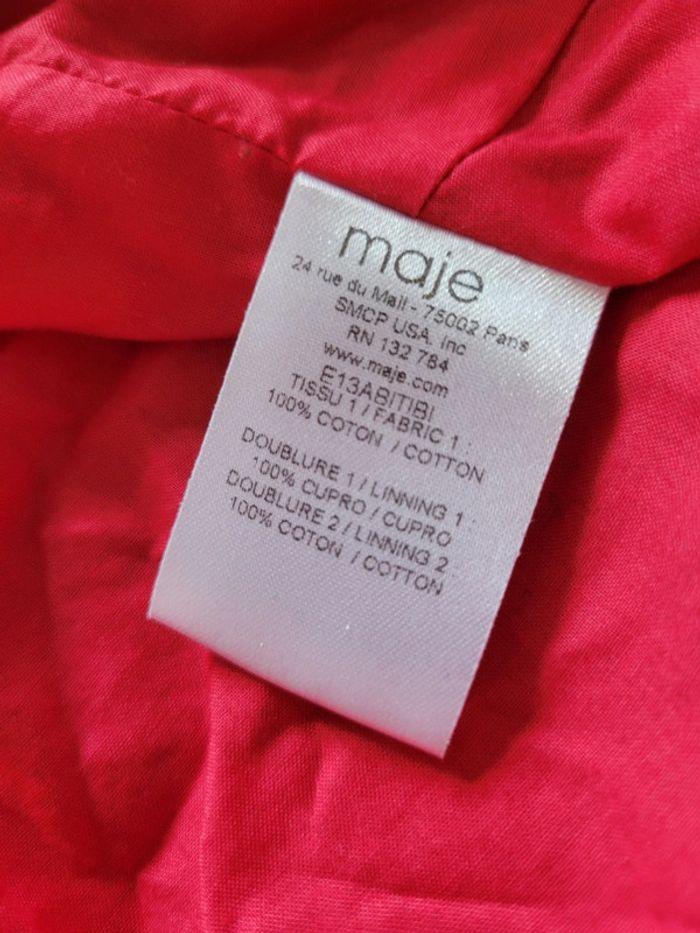 Veste femme manteau Maje rouge corail taille M/38/10 - photo numéro 5