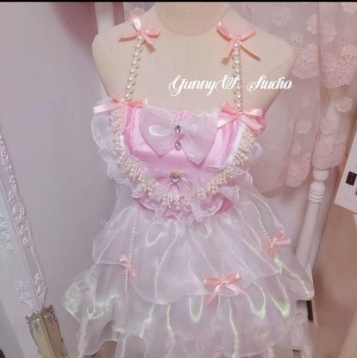 Dress Robe brilliante Pink Princess Lolita Cute Kawaii Manga Anime Cosplay Barbie - photo numéro 17