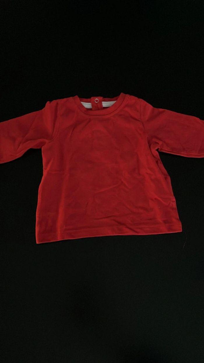 Lot de 2 T-shirts manches longues garçon rouge et Mickey - photo numéro 4