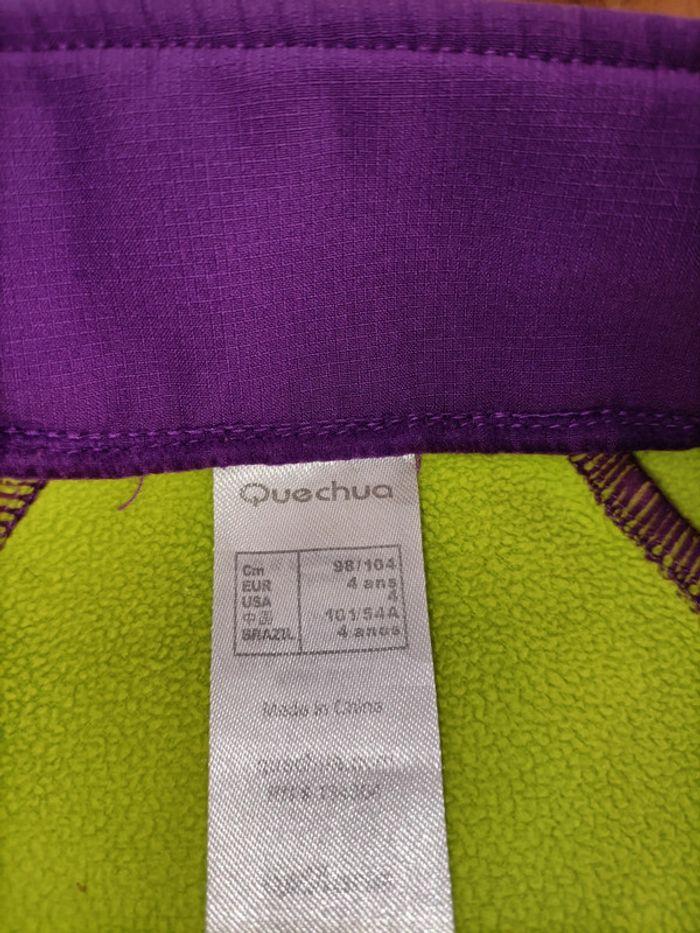 Veste imperméable et polaire quechua violette 4 ans - photo numéro 5