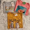 NEUFS (NON PORTÉS)🤩🤩 😍🩷🩷 lot trois  Tee-shirts ML 8 ans fille🩷🩷