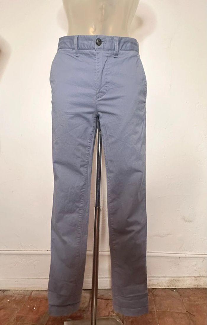 Pantalon toile Lacoste bleu ciel taille 38 - photo numéro 1