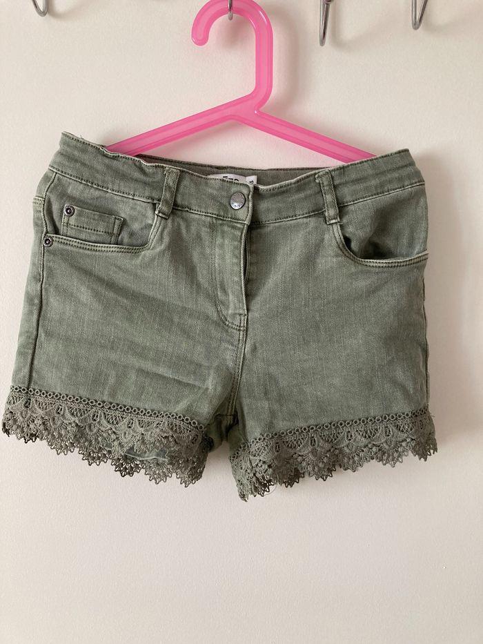 Short en jean avec finitions dentelle Gemo - photo numéro 1