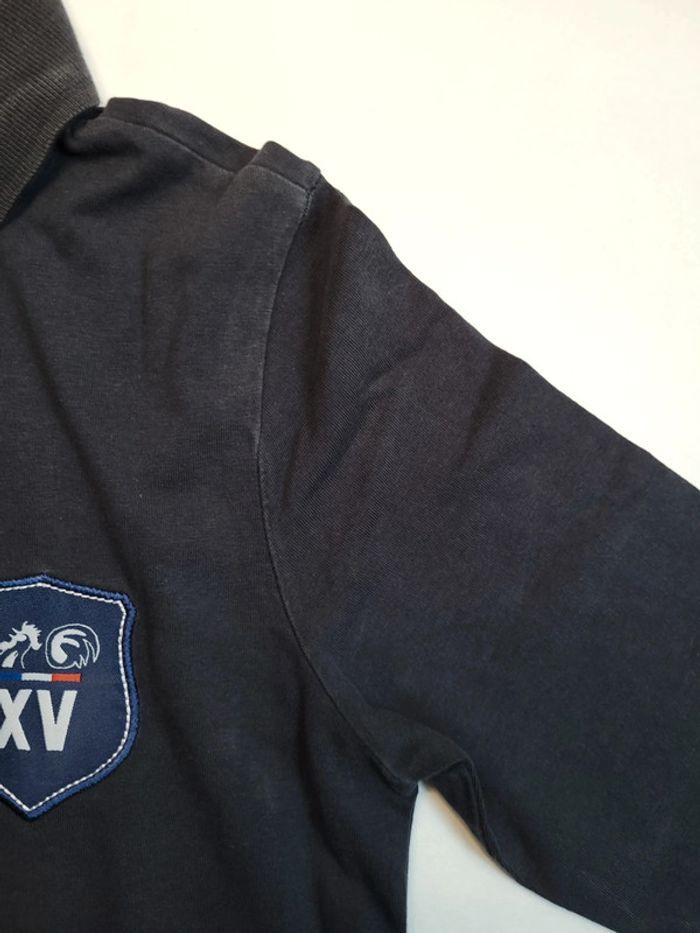 Polo à manches longues XV de France Ruby bleu foncé taille 12 ans en bon état - photo numéro 16