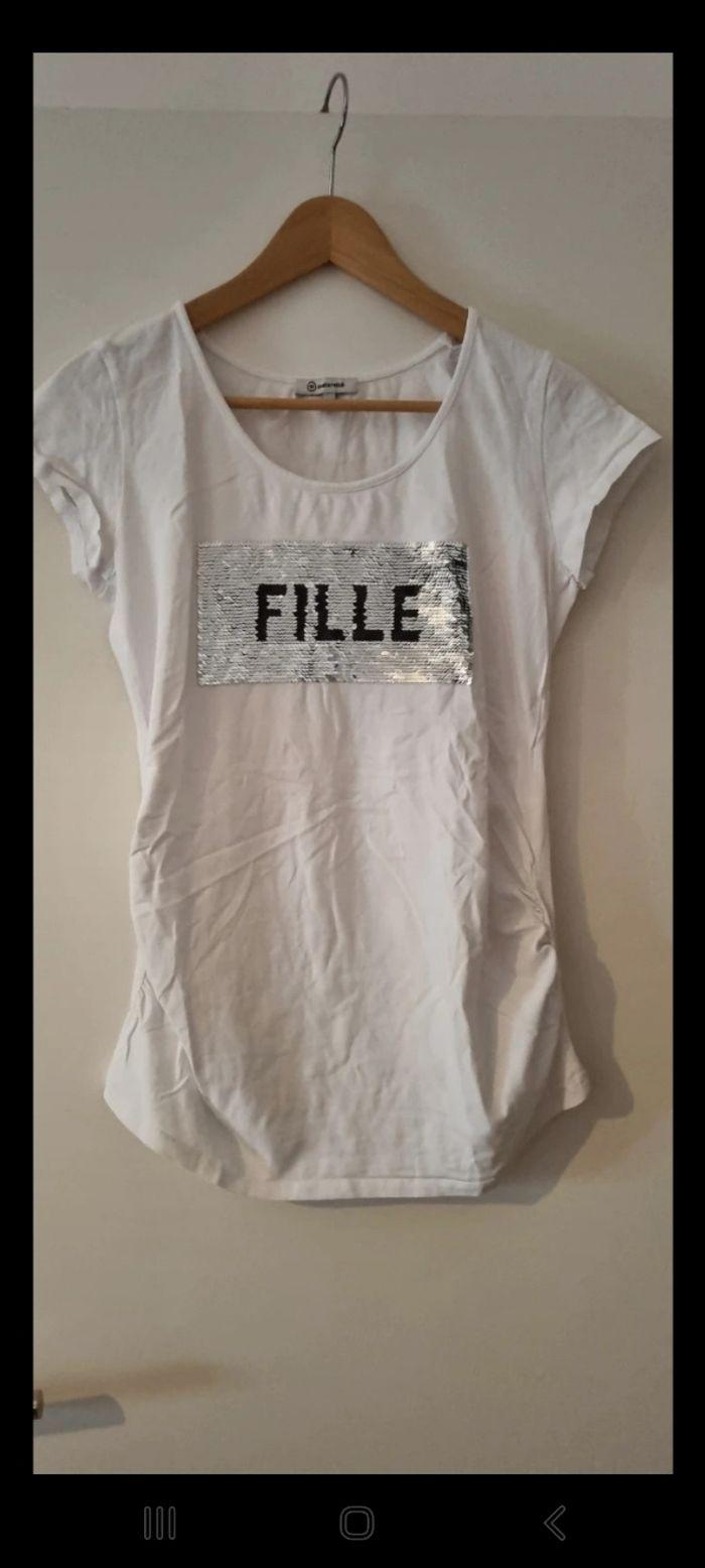 T-shirt maternité "garçon/fille" - photo numéro 1