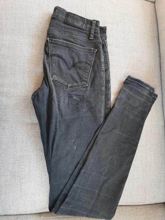 Jeans Levi's 710 super skinny femme noir taille 25 - photo numéro 2