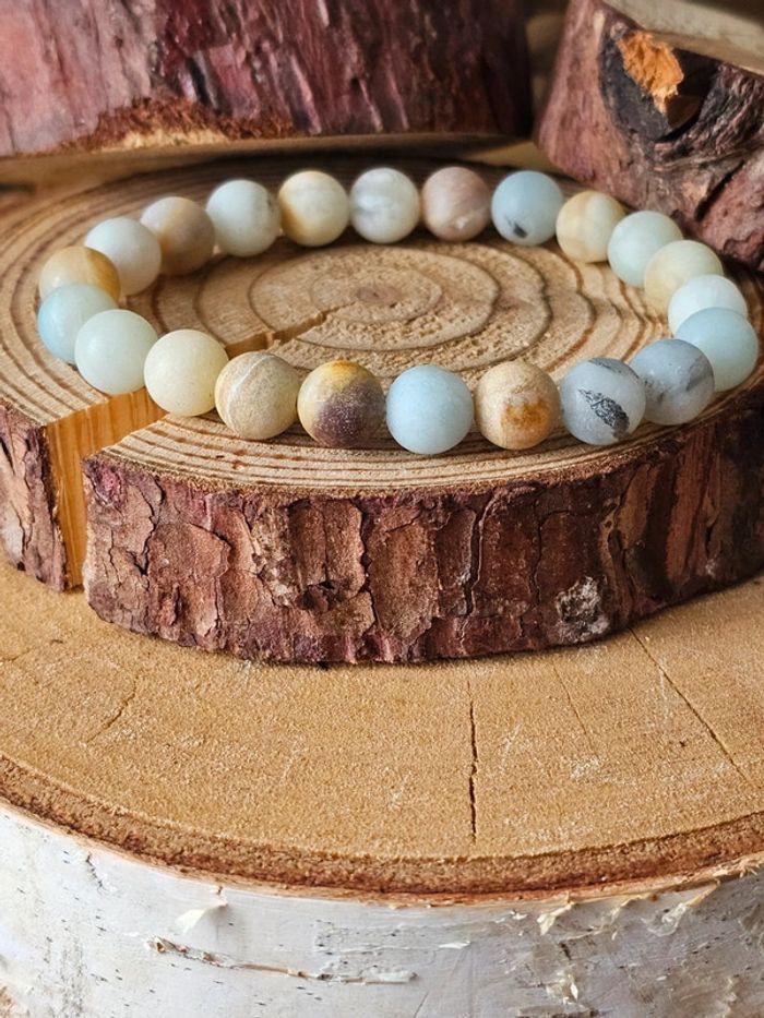 Bracelet amazonite multi 8mm lithothérapie pierre naturelle - photo numéro 2