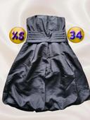 Robe boule bustier pour les Fêtes Taille XS 34 Noire