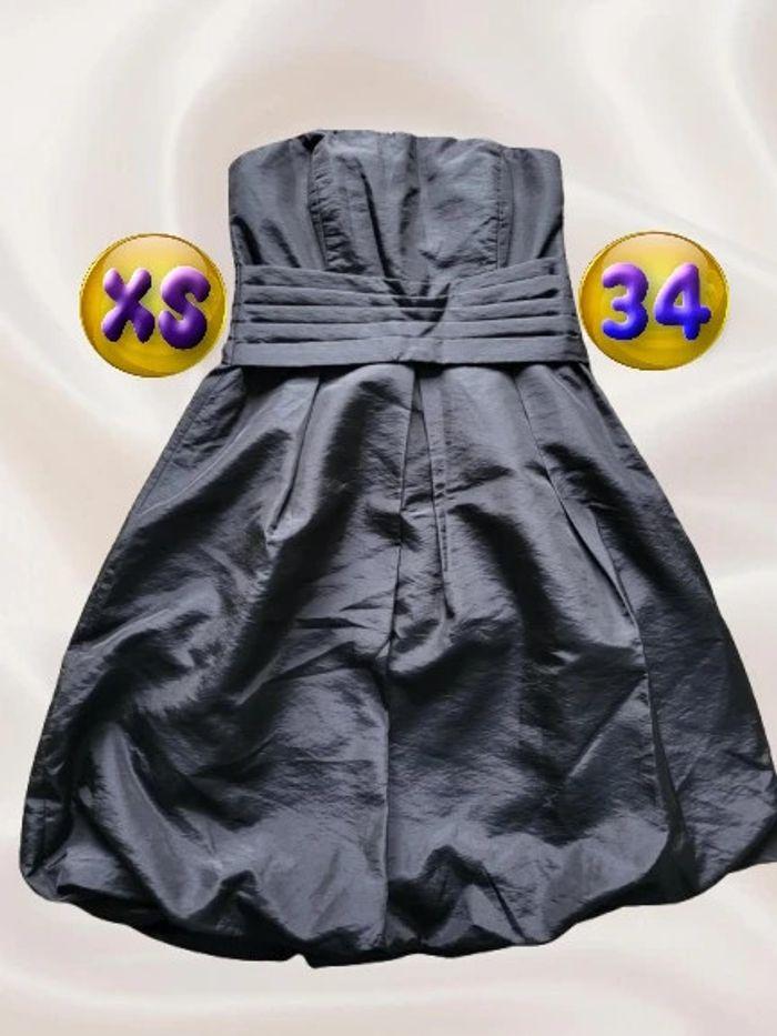 Robe boule bustier pour les Fêtes Taille XS 34 Noire - photo numéro 1