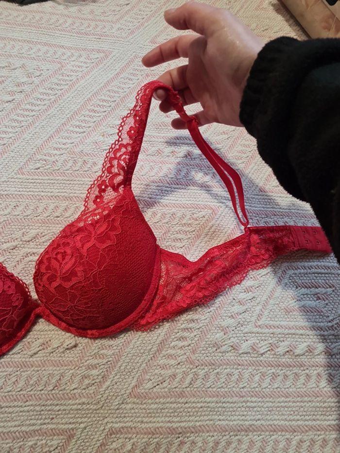 Soutien gorge rouge corail 90B - photo numéro 3