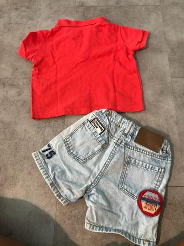 Ensemble polo et short en jeans Zara - photo numéro 2