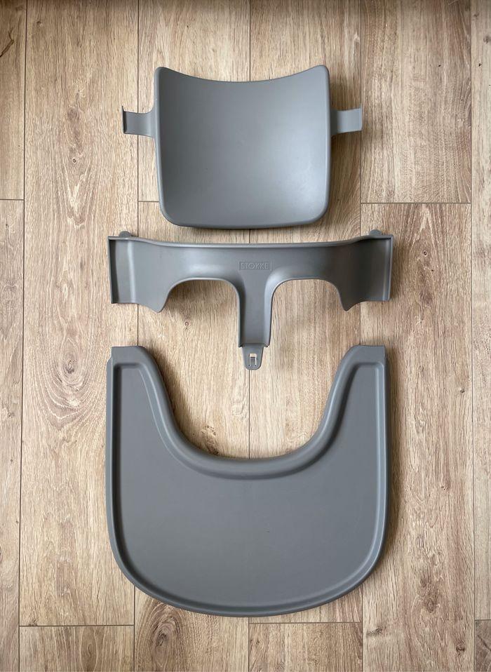 Lot Stokke : Plateau + baby set Stokke pour Tripp Trapp. Gris - storm  grey