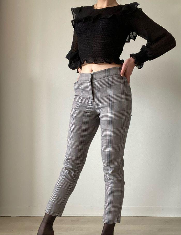 Pantalon Nafnaf motifs Tartans/ écossais T38-40 - photo numéro 1